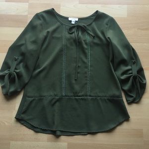 Flowy mid long sleeve shirt